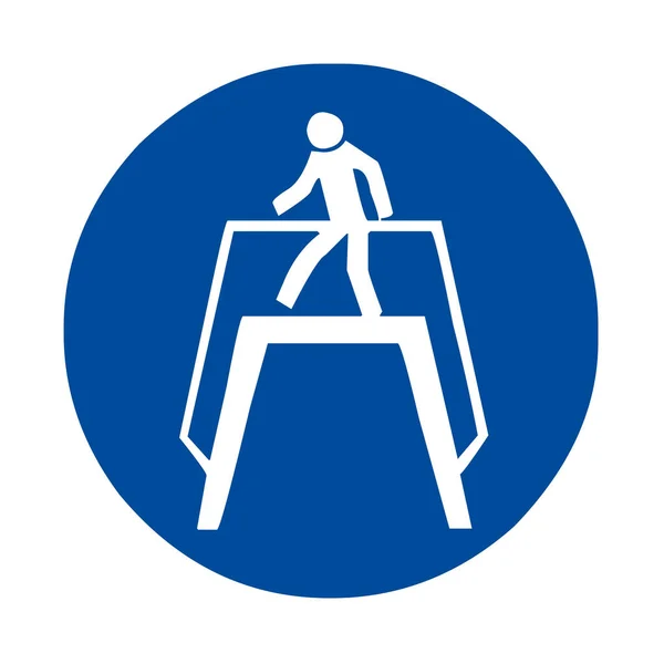 Use footbridge safety sign — Stock Photo, Image