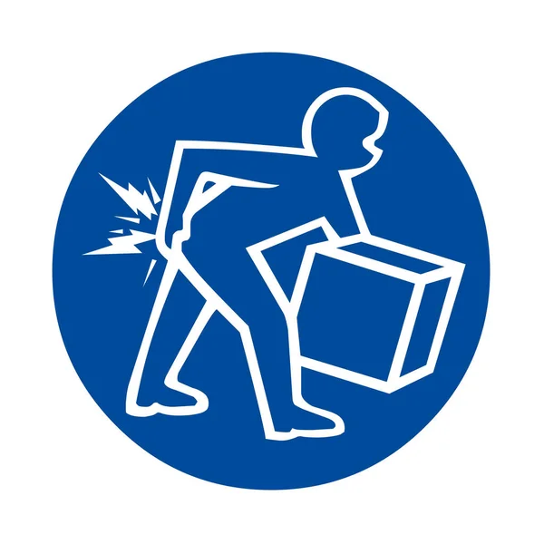 Lift correctly safety sign — Stock Photo, Image