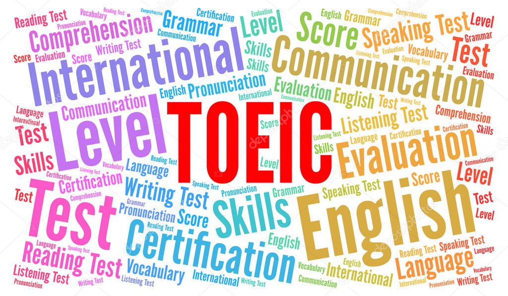 TOEIC, Test of English for International Communication word cloud