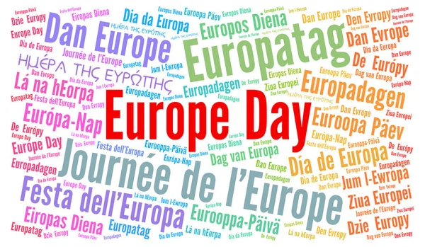 Avrupa günü farklı dillerde kelime bulutu 