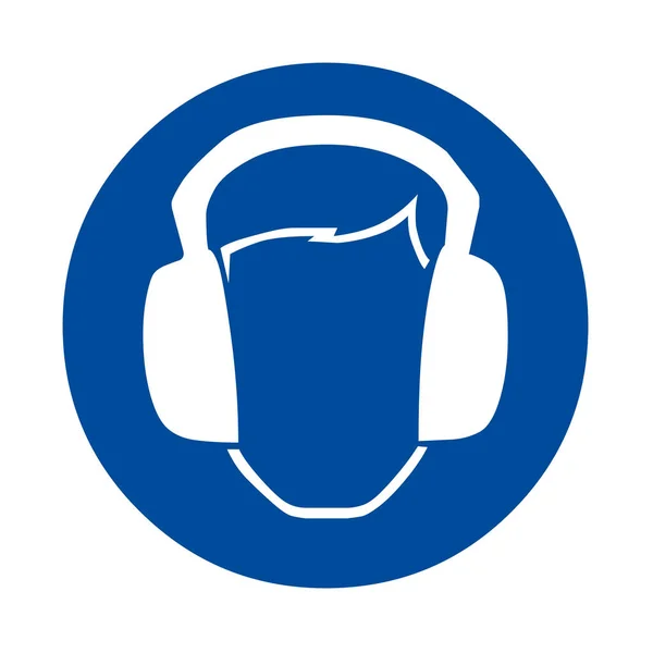 Знак безпеки захист вуха — стокове фото