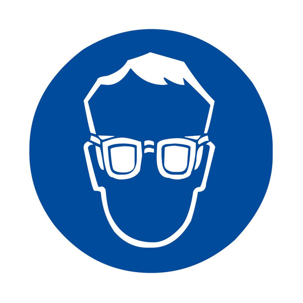 Safety sign eye protection