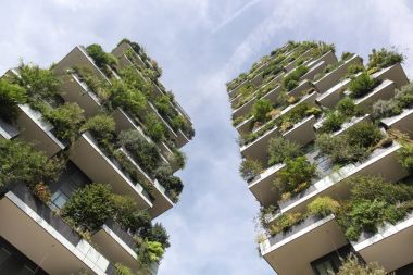 Dikey orman bina olarak adlandırılan Bosco verticale İtalyanca, Milan, İtalya