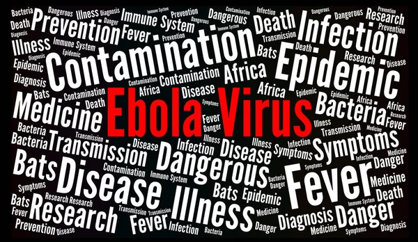 Ebola virus word cloud konzept illustration — Stockbild Ebola virus word cloud konzept — Stockfoto