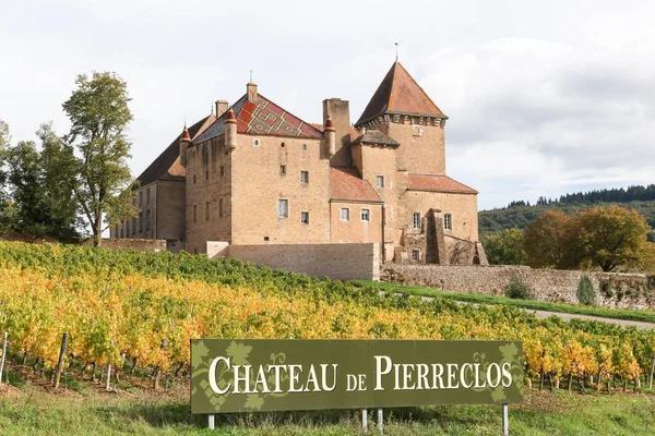 Κάστρο της Pierreclos σε Βουργουνδία, Γαλλία — Φωτογραφία Αρχείου