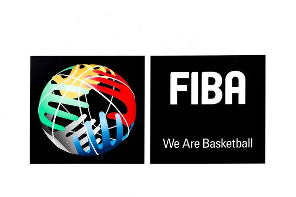Logotipo FIBA em uma parede — Fotografia de Stock