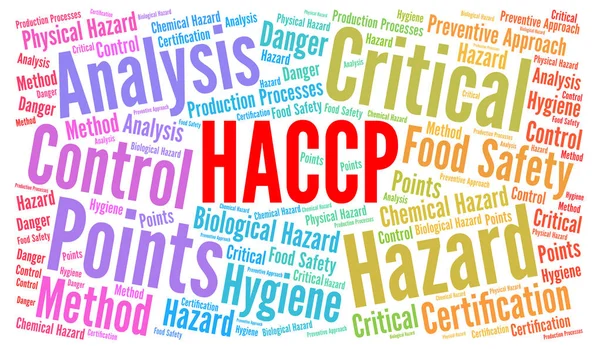 Haccp 단어 클라우드 개념 — 스톡 사진