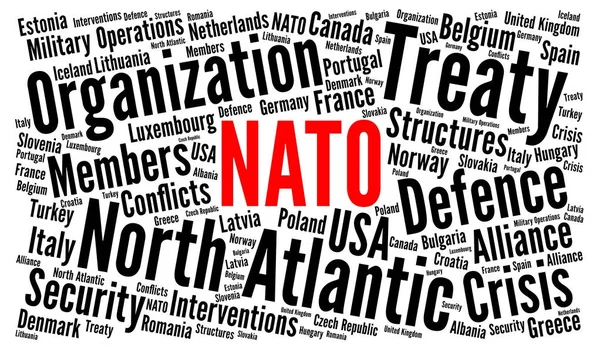 NATO conceito de nuvem de palavras — Fotografia de Stock