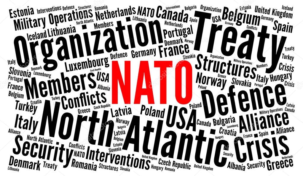 NATO word cloud concept 
