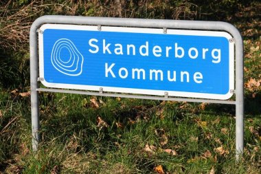 Skanderborg Belediyesi yol işaret Danimarka