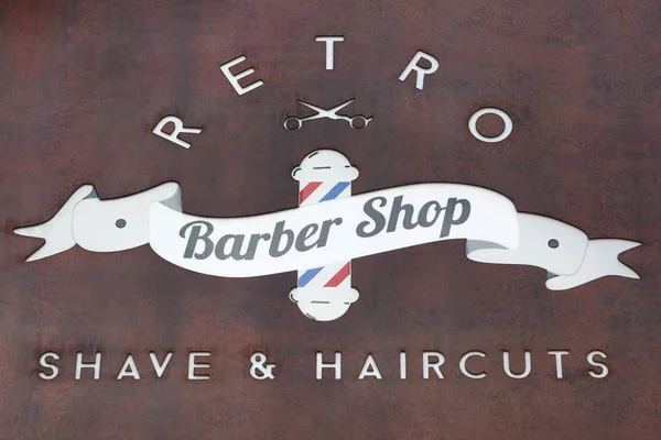 Retro znak dla zakładów fryzjerskich — Zdjęcie stockowe