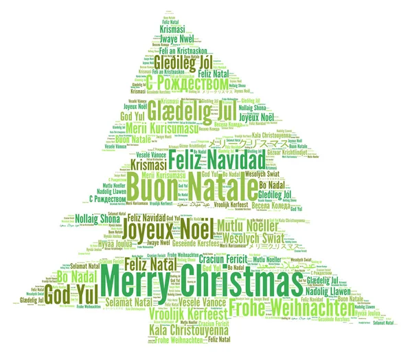 Merry Christmas in different languages word cloud