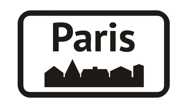 Señal París Carretera Ilustración — Foto de Stock