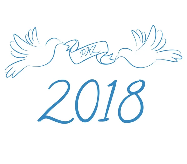 Peace symbol 2018 in Spanish