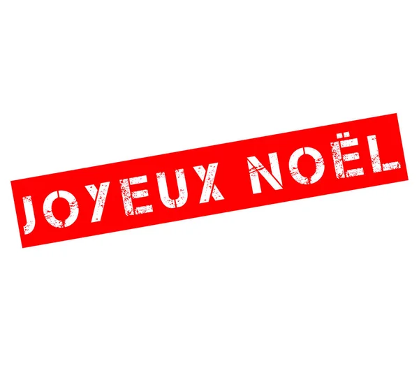 Sello Goma Con Texto Feliz Navidad Francés —  Fotos de Stock