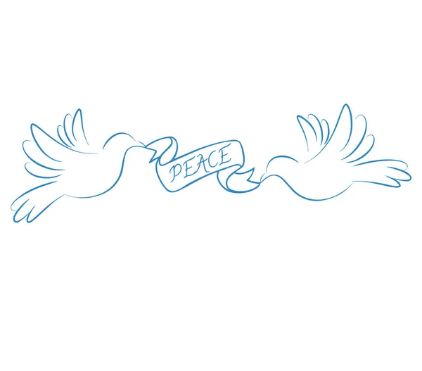 Ilustração Símbolo Paz Com Fundo Branco — Fotografia de Stock