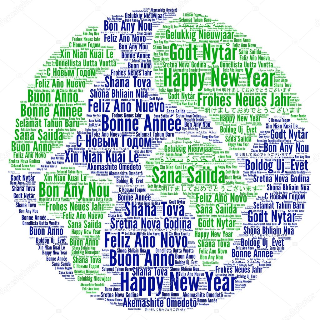 Happy New year in different languages 