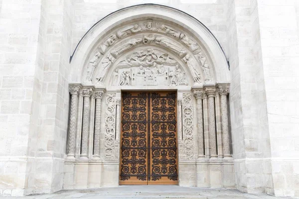 Eingang Der Basilika Saint Denis Frankreich — Stockfoto