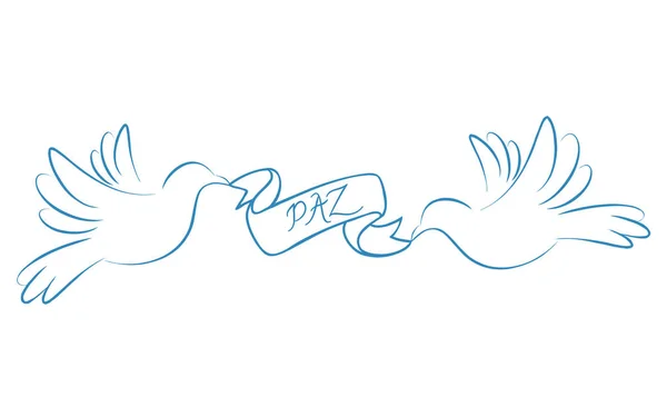 Peace Symbol Illustration Spanish — Stock Photo, Image
