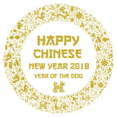 Mutlu Çin yeni yıl 2018