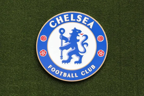 Londres Reino Unido Febrero 2018 Logotipo Del Club Fútbol Chelsea —  Fotos de Stock