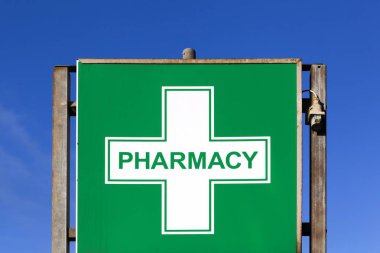 Bir panel eczane sembolü 