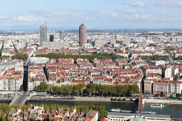 Lyon Francia Septiembre 2017 Vista Ciudad Lyon Desde Colina Notre — Foto de Stock
