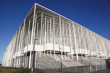 Bordeaux, Fransa - 5 Haziran 2017: Matmut Atlantique Bordeaux stadyumda. Ev Ligue 1 kulübü Fc Girondins de Bordeaux ile koltuk 42,115 seyirci olduğunu