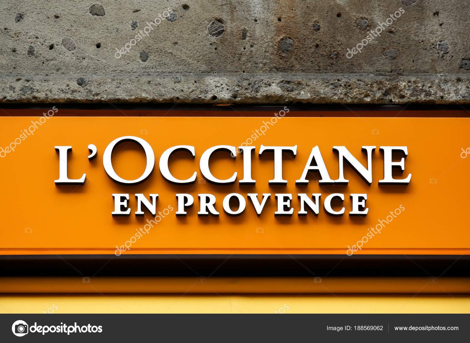 Milan Italy April 2016 Occitane Provence Logo Wall Occitane