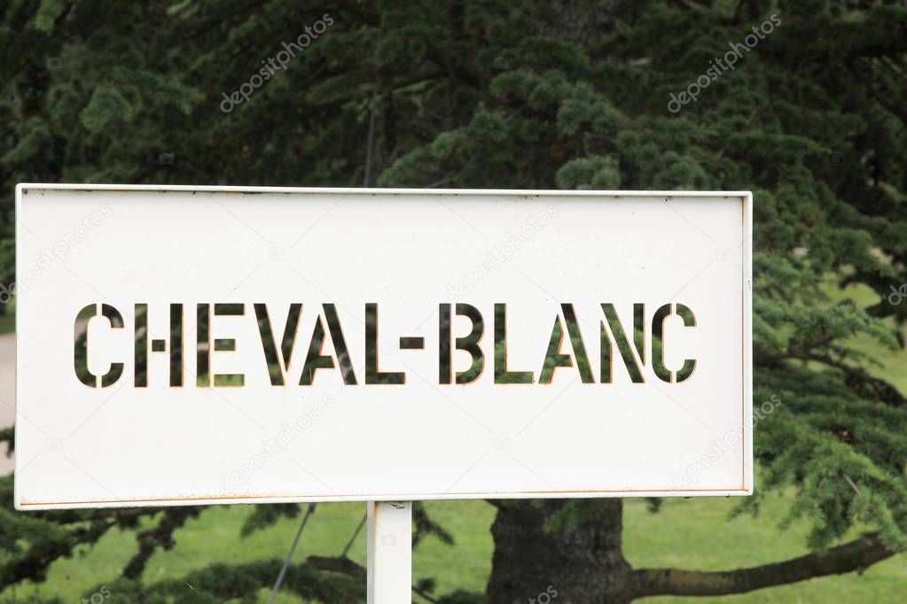 Saint Emilion, France - June 6, 2017: Chateau Cheval Blanc is a famous wine producer in Saint Emilion in the Bordeaux wine region of France