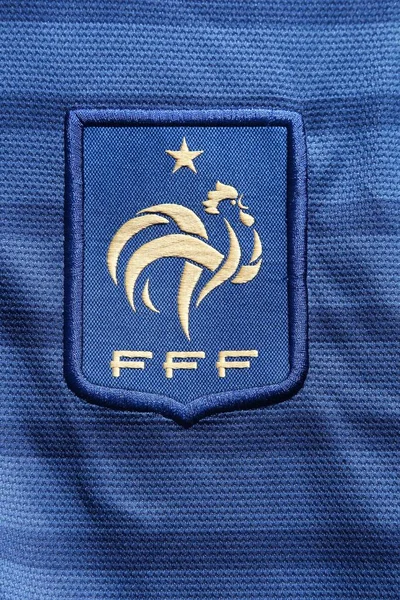 Odder Denemarken Maart 2018 Embleem Van Het Franse Voetbalelftal Een — Stockfoto