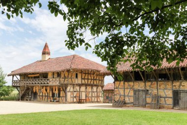 Bresse çiftlik Courtes, Fransa 