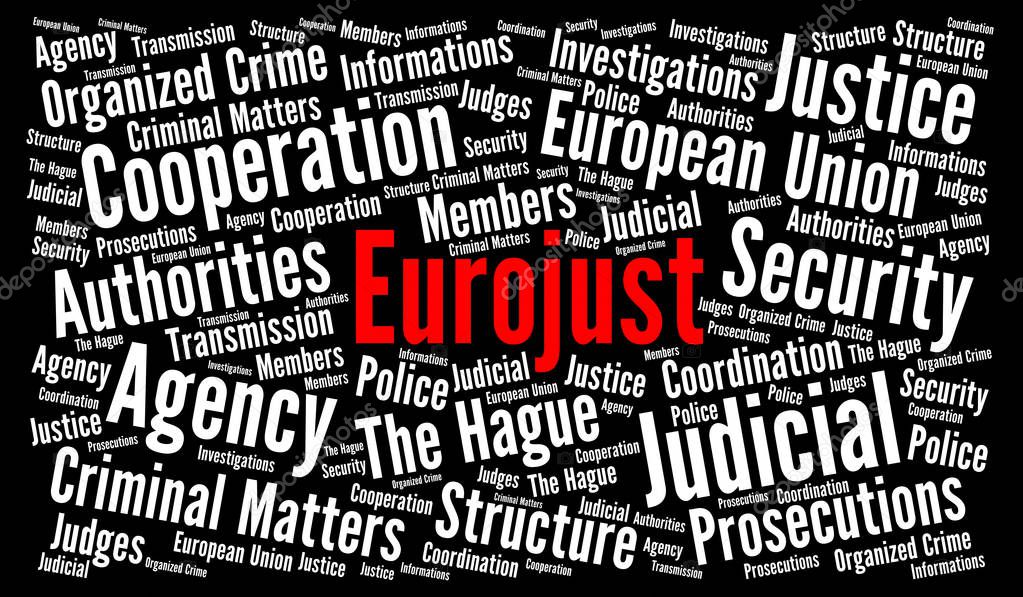 Eurojust word cloud illustration