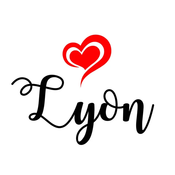 Liebe Lyon Handschriftliche Illustration — Stockfoto