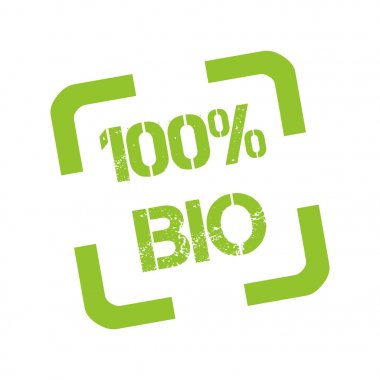 Lastik damgası ile metin % 100 biyolojik 