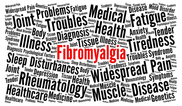 Concepto Nube Palabra Fibromialgia —  Fotos de Stock