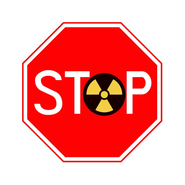 Nucleaire Sign Illustratie Stoppen — Stockfoto