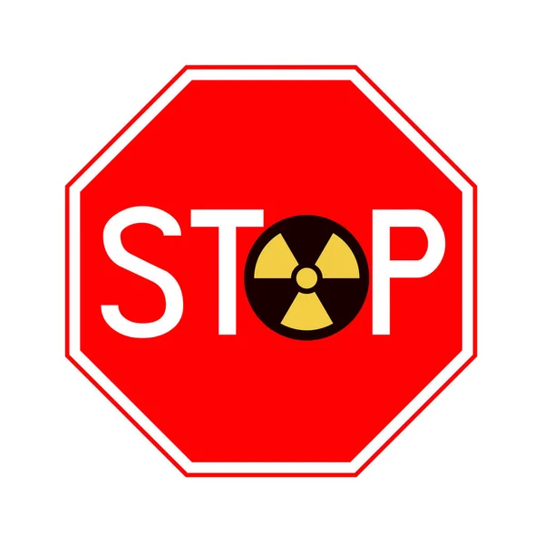 Stop Nuclear Sign Illustration — Stock Photo, Image