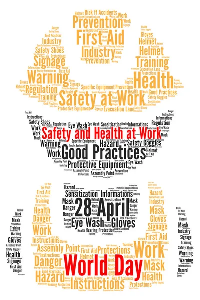 World day safety and health at work word cloud