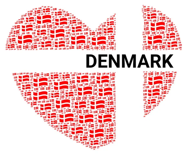 Love Denmark Heart Illustration — Stock Photo, Image