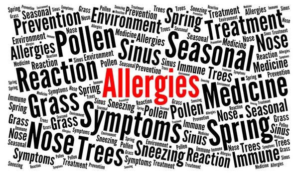 Allergies Word Cloud Concept — Stock Photo, Image