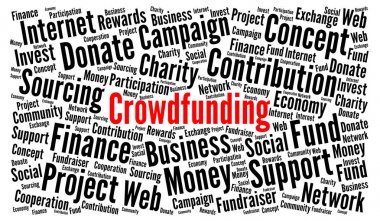 Crowdfunding kelime bulutu kavramı
