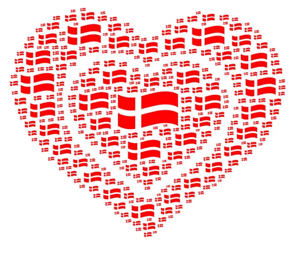 Aşk Danimarka Nın Kalp Çizimleri — Stok fotoğraf