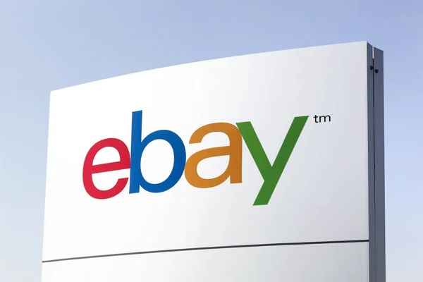 Viby Denmark April 2018 Ebay Logo Panel Ebay American Multinational — Stock Photo, Image