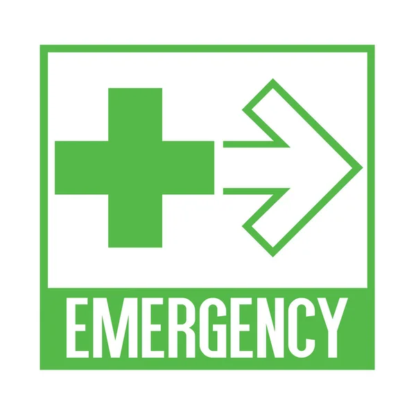 Emergency Direction Sign Illustration — Stock Photo, Image