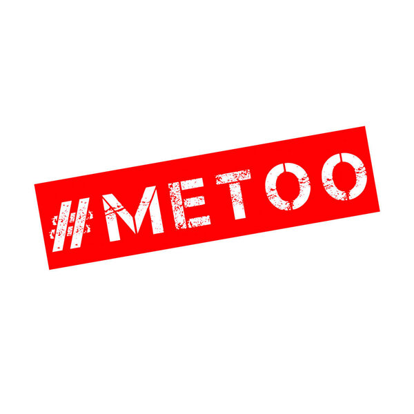Rubber stamp with text #metoo 