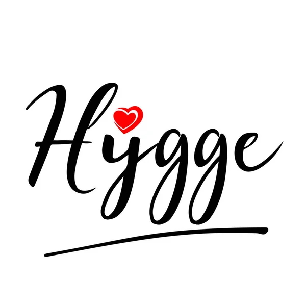 Hygge Ilustración Letras Manuscritas — Foto de Stock