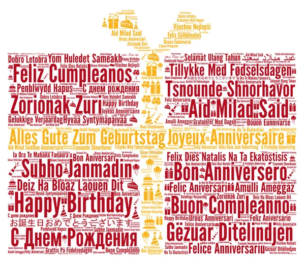 Alles Gute zum Geburtstag in verschiedenen Sprachen — Stockfoto ...