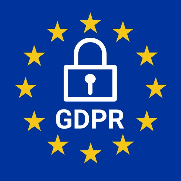 Gdpr Azul Sinal Ilustração — Fotografia de Stock