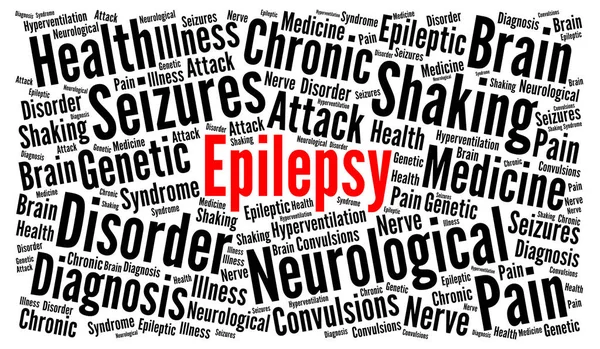 Epilepsie Word Cloud Concept Illustratie — Stockfoto